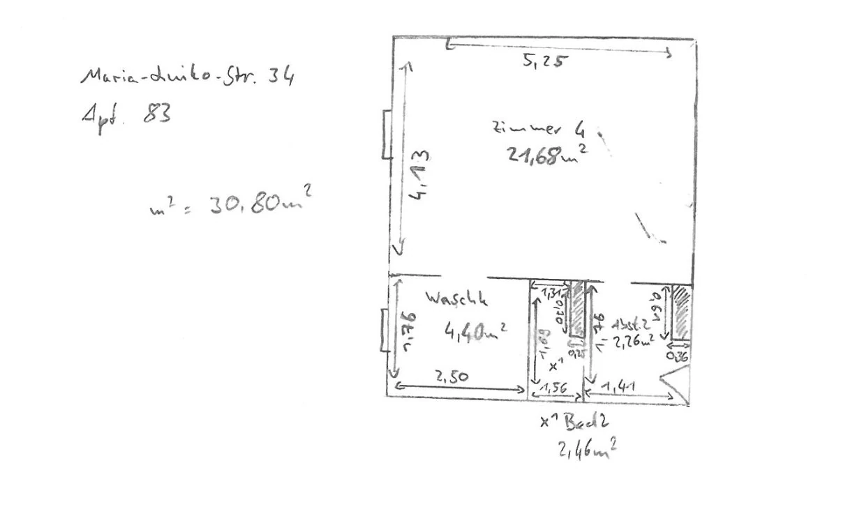 LDP Group client case Munich, Maxvorstadt: floor plan before the conversion