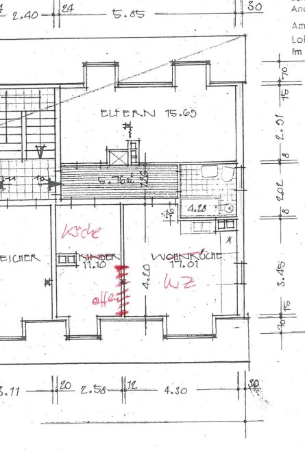 LDP Group client case Munich, Milbertshofen: floor plan before the conversion