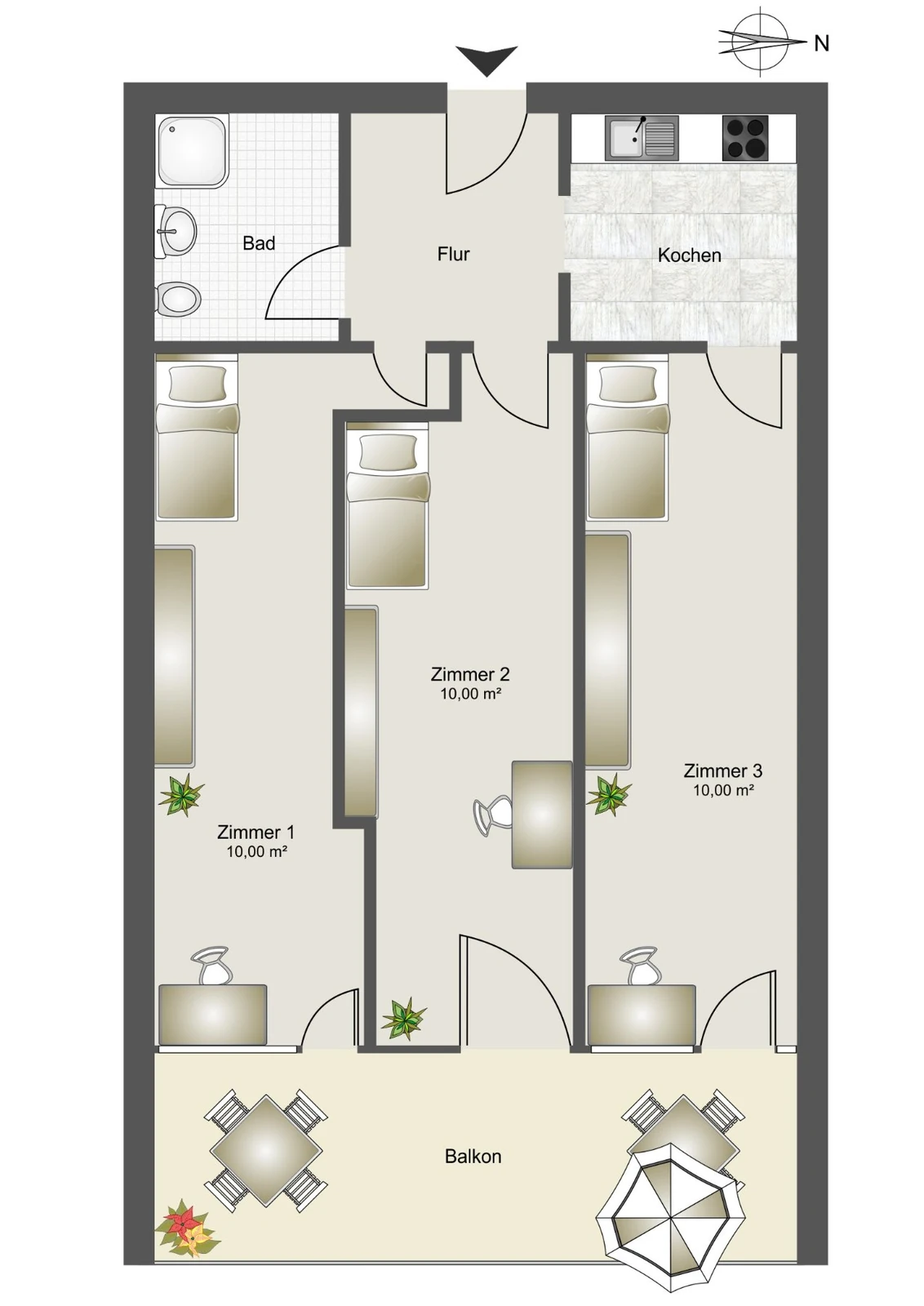 LDP Group client case Munich, Olympiapark: floor plan after the conversion