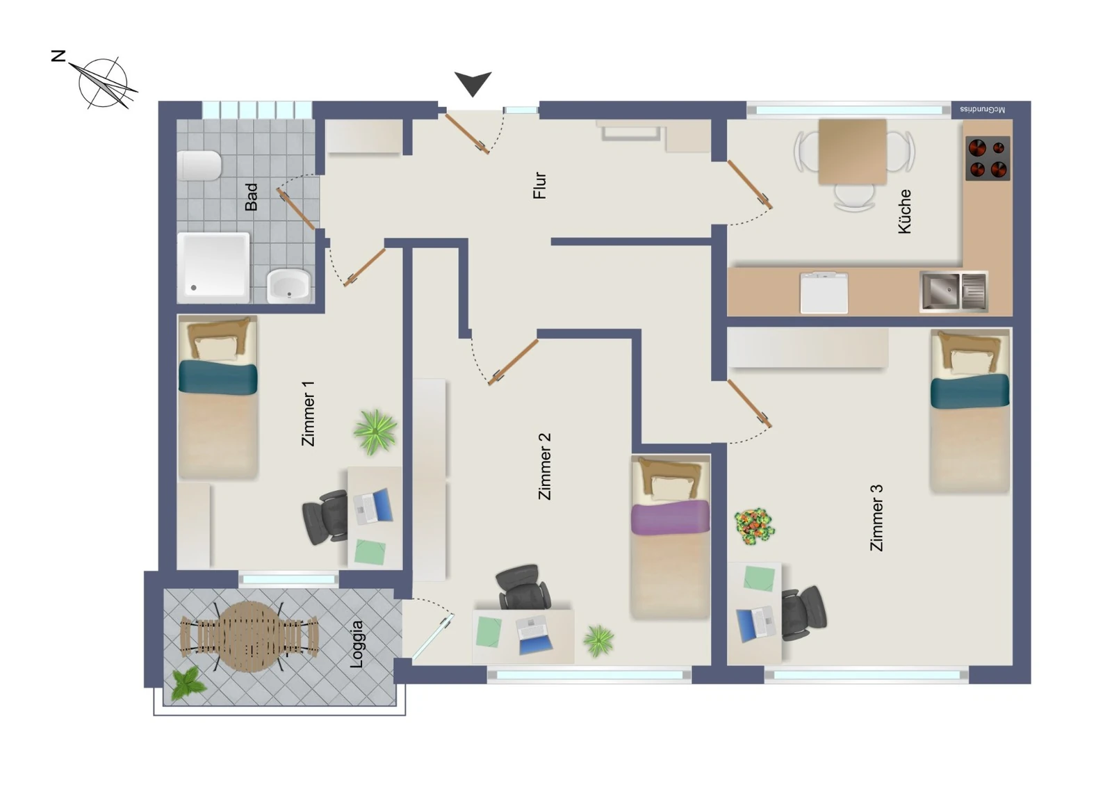 LDP Group client case Munich: floor plan after the conversion